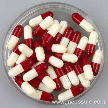 Empty capsule red white color